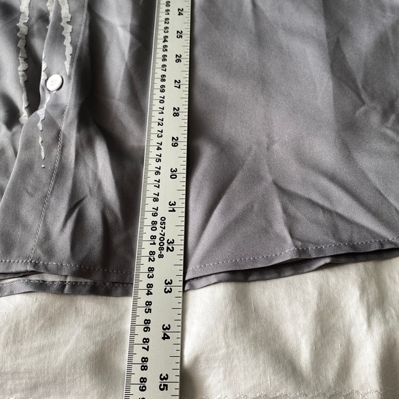 Hawalili‎ Men's Gray Hawaiian Tropical Short Sleeve Button Up Shirt 3XL Bowling - Picture 9 of 16